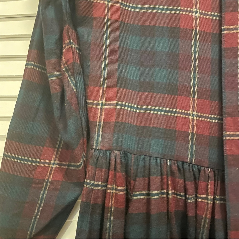 Laura Ashley Plaid Long Sleeve Dress - Picture 3 of 6